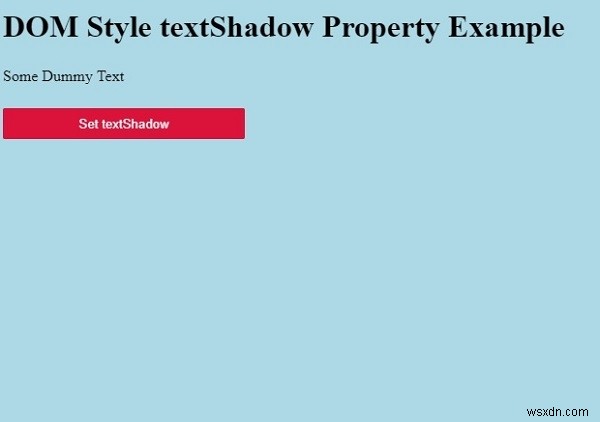 HTML DOM 스타일 textShadow 속성 