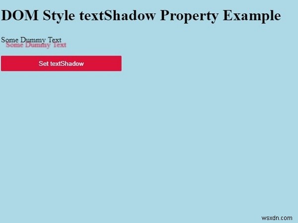 HTML DOM 스타일 textShadow 속성 