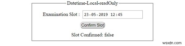 HTML DOM 입력 DatetimeLocal readOnly 속성 
