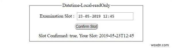 HTML DOM 입력 DatetimeLocal readOnly 속성 