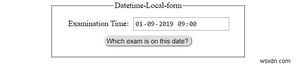 HTML DOM 입력 DatetimeLocal 양식 속성 