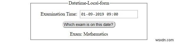 HTML DOM 입력 DatetimeLocal 양식 속성 