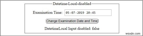 HTML DOM 입력 DatetimeLocal 비활성화 속성 