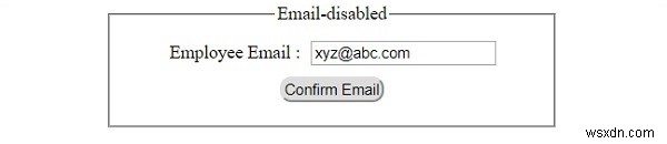 HTML DOM 입력 이메일 비활성화 속성 