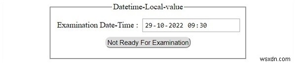HTML DOM 입력 DatetimeLocal 값 속성 