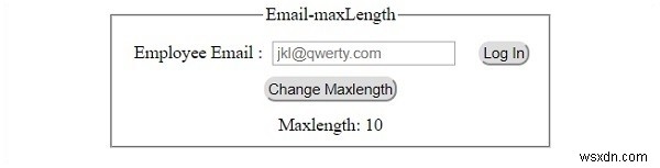 HTML DOM 입력 이메일 maxLength 속성 