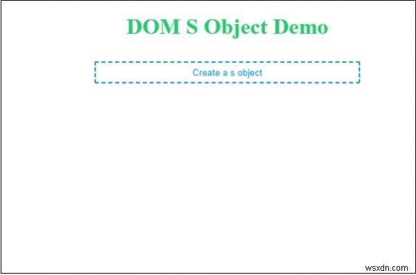 HTML DOM S 객체 