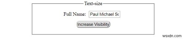 HTML DOM 입력 텍스트 크기 속성 