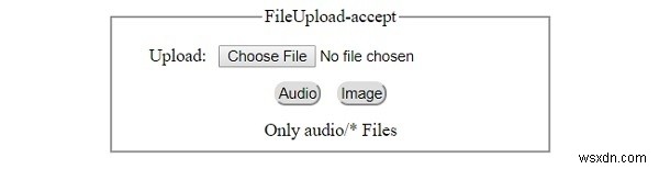 HTML DOM 입력 FileUpload 허용 속성 