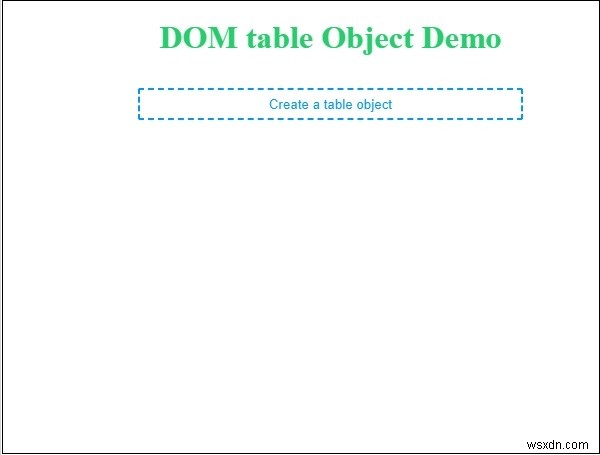 HTML DOM 테이블 객체 