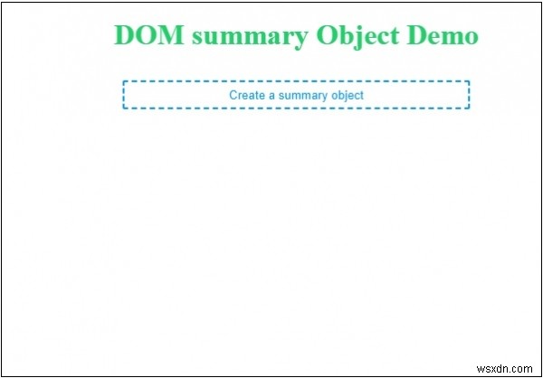 HTML DOM 요약 개체 