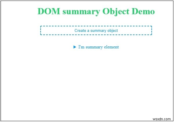 HTML DOM 요약 개체 