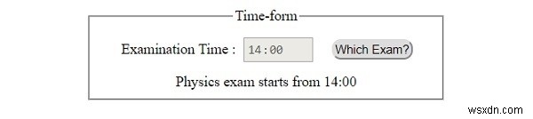 HTML DOM 입력 시간 개체 