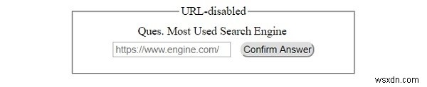HTML DOM 입력 URL 비활성화 속성 