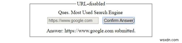 HTML DOM 입력 URL 비활성화 속성 