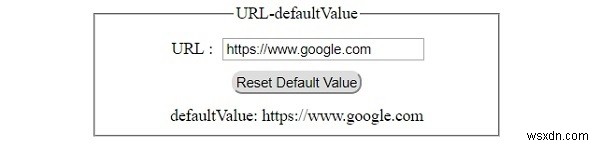 HTML DOM 입력 URL defaultValue 속성 