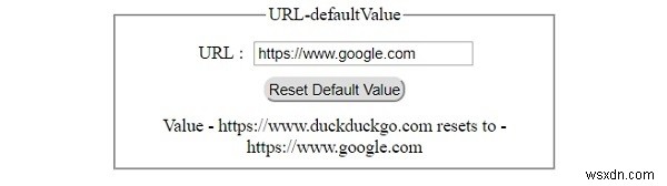 HTML DOM 입력 URL defaultValue 속성 