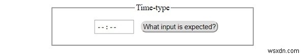 HTML DOM 입력 시간 유형 속성 