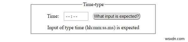 HTML DOM 입력 시간 유형 속성 