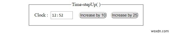 HTML DOM 입력 시간 stepUp( ) 메서드 