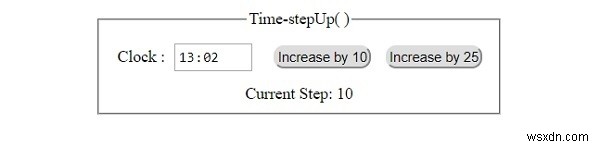 HTML DOM 입력 시간 stepUp( ) 메서드 