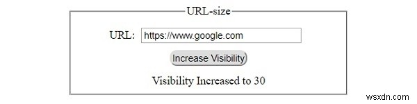 HTML DOM 입력 URL 크기 속성 