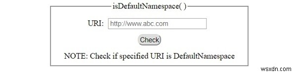 HTML DOM isDefaultNamespace() 메서드 