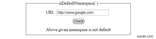 HTML DOM isDefaultNamespace() 메서드 