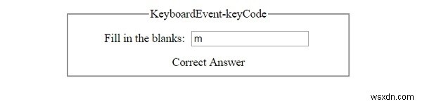 HTML DOM KeyboardEvent keyCode 속성 