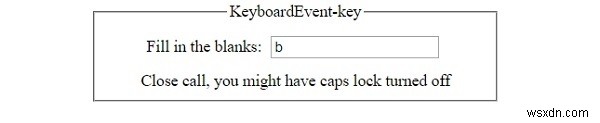 HTML DOM KeyboardEvent 키 속성 