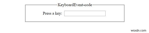 HTML DOM KeyboardEvent 코드 속성 