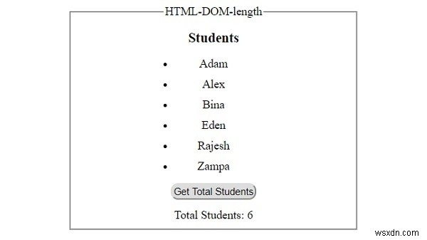 HTML DOM 길이 속성 