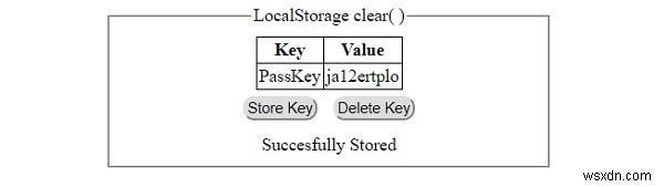 HTML DOM 로컬 저장소 clear() 메서드 