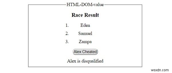 HTML DOM li 값 속성 