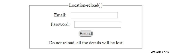 HTML DOM 위치 reload() 메서드 