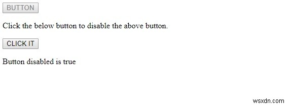 HTML DOM 버튼 비활성화 속성 