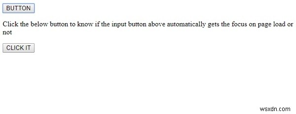HTML DOM 버튼 자동 초점 속성 