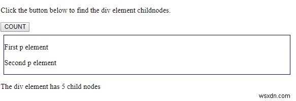 HTML DOM childNodes 속성 