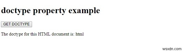 HTML DOM 문서 유형 속성 