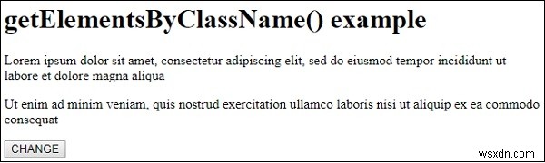 HTML DOM getElementsByClassName() 메서드 