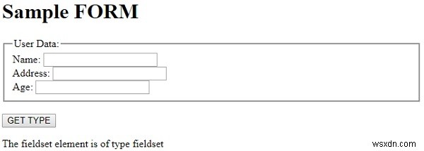 HTML DOM Fieldset 유형 속성 