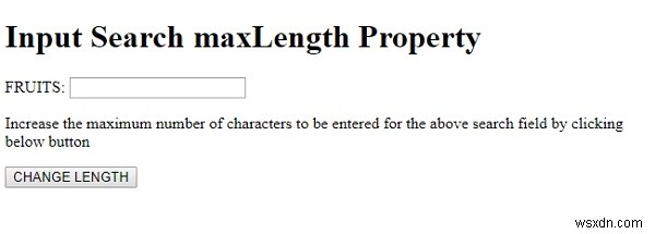 HTML DOM 입력 검색 maxLength 속성 