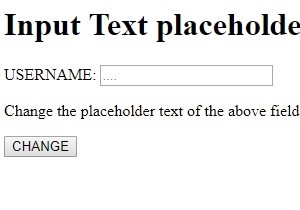 HTML DOM 입력 텍스트 자리 표시자 속성 