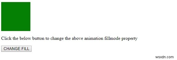 HTML DOM 스타일 animationFillMode 속성 