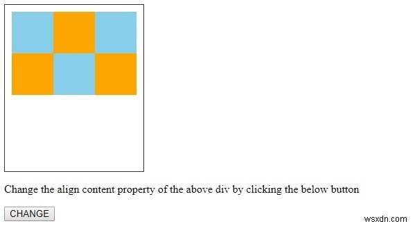 HTML DOM 스타일 alignContent 속성 