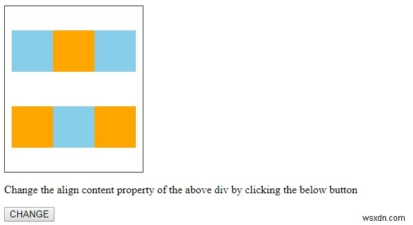 HTML DOM 스타일 alignContent 속성 