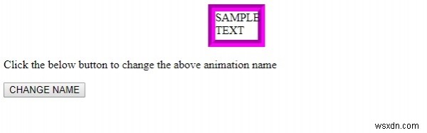 HTML DOM 스타일 animationName 속성 