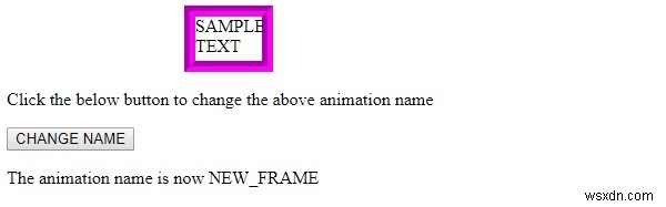 HTML DOM 스타일 animationName 속성 