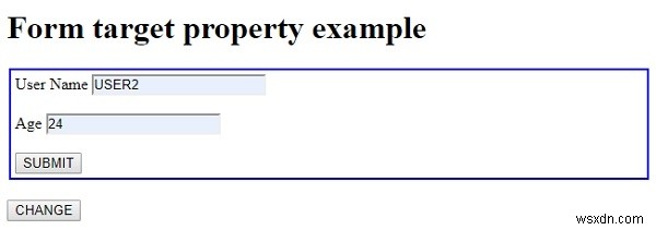 HTML DOM 양식 대상 속성 