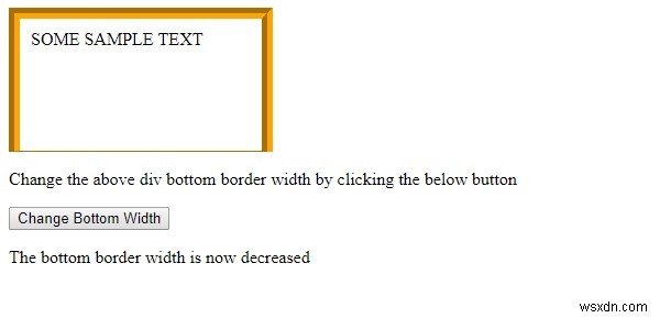 HTML DOM 스타일 borderBottomWidth 속성 